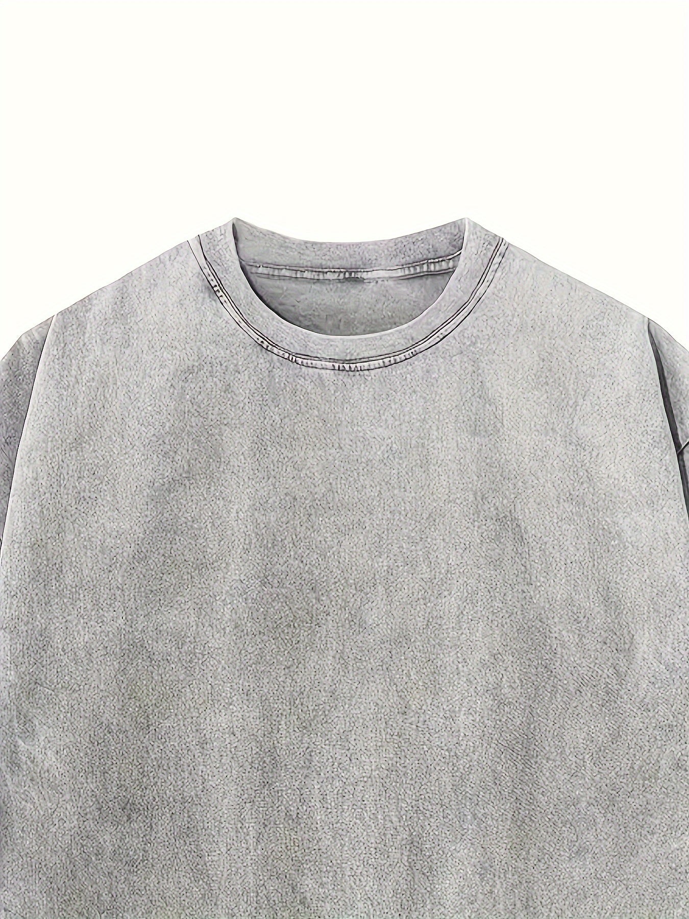 1pc Vintage Style Tie Dye T-Shirt, 100% Cotton Heavyweight Washed Distressed, Unisex Crew Neck Loose Fit, Casual Summer Tee with Slight Stretch for Men and Women
