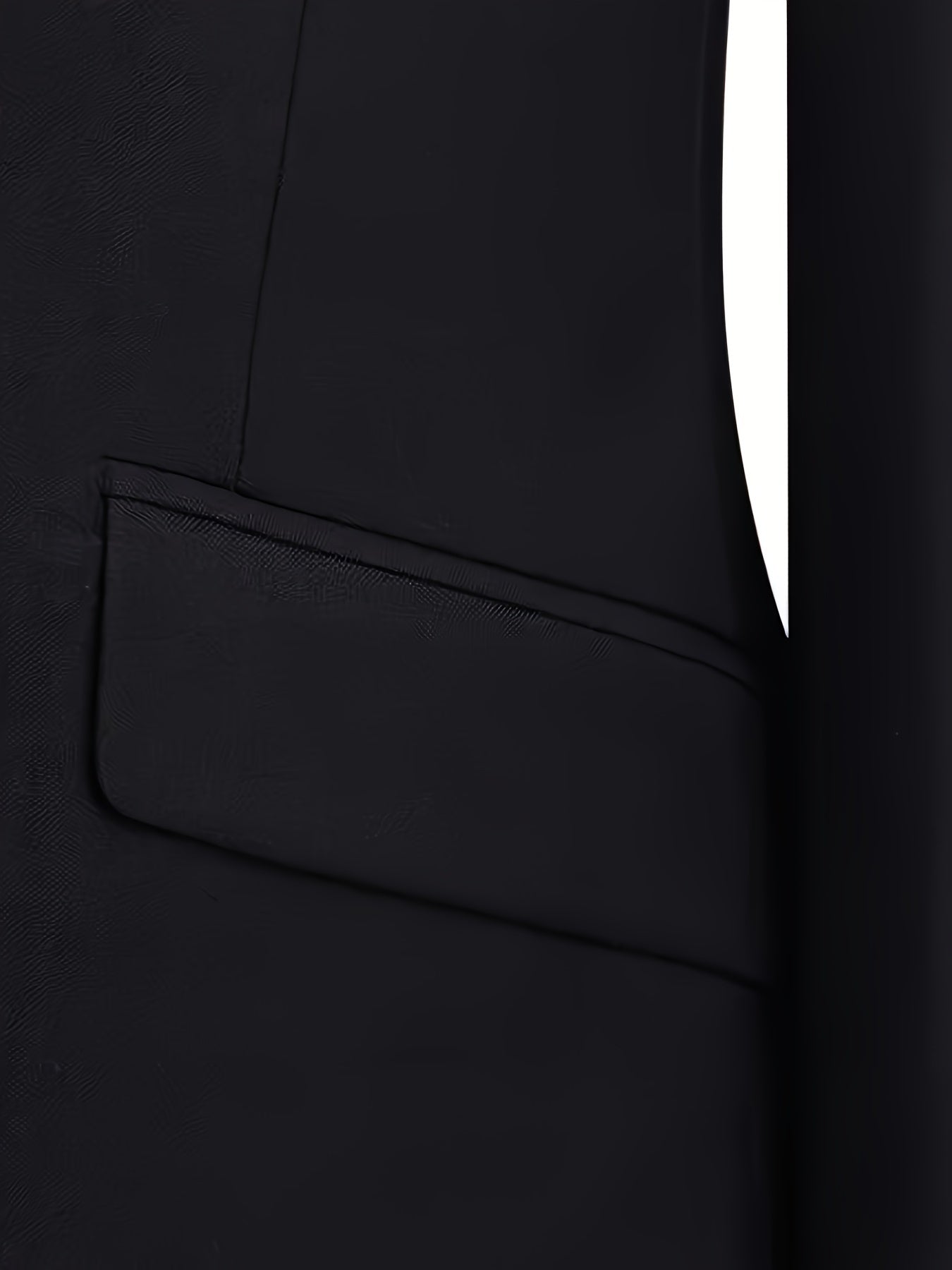 3-Piece Men's Classic Solid Dress Suit Set, One-Button Jacket Blazer.