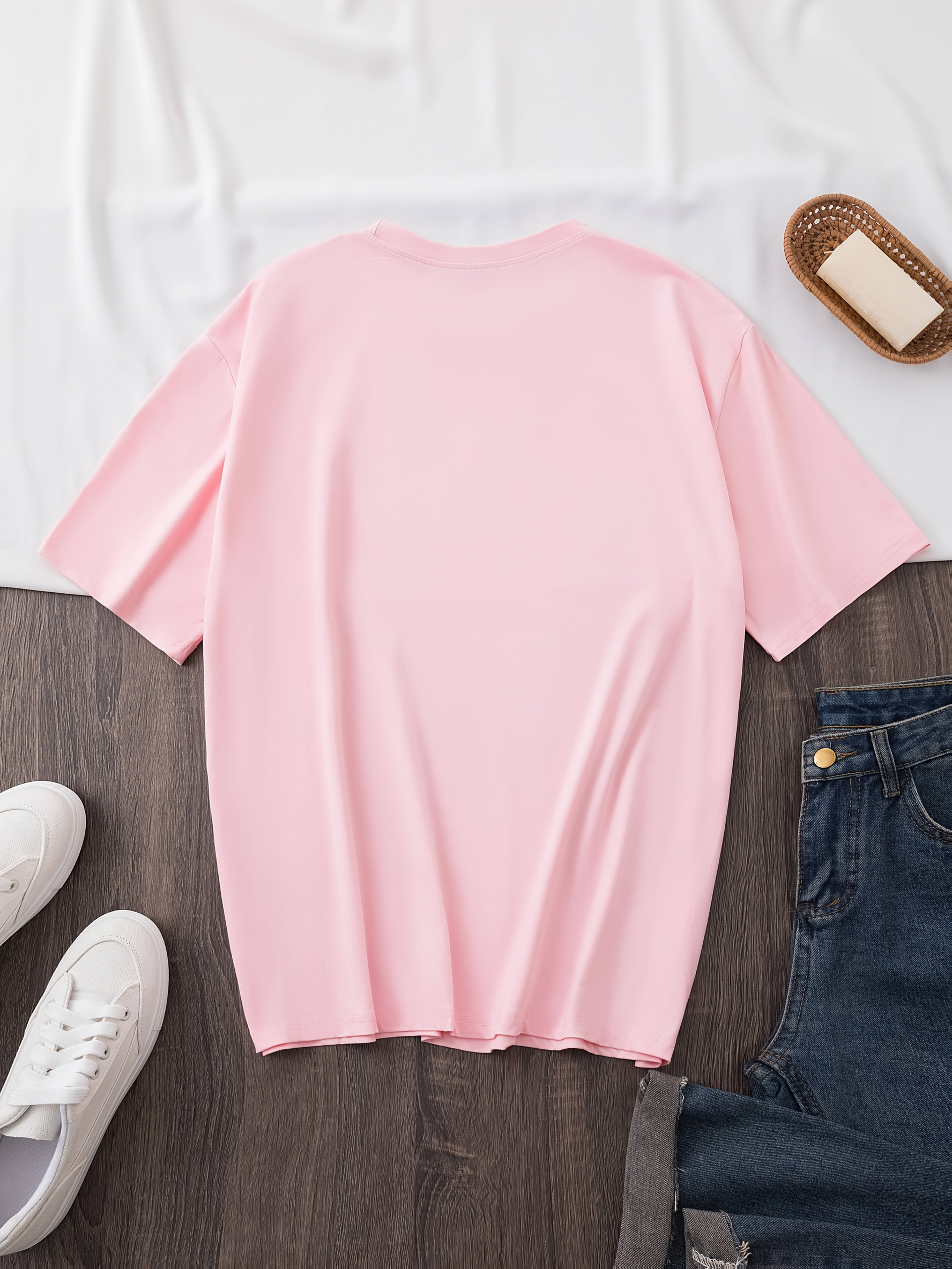Women's Three-Piece Set Creative Letter Print Short-Sleeve T-Shirt, /MH