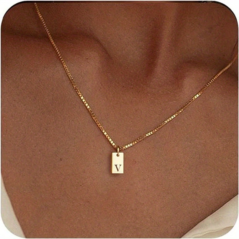 English Initial Letters Necklace 14K Gold Plated Necklace