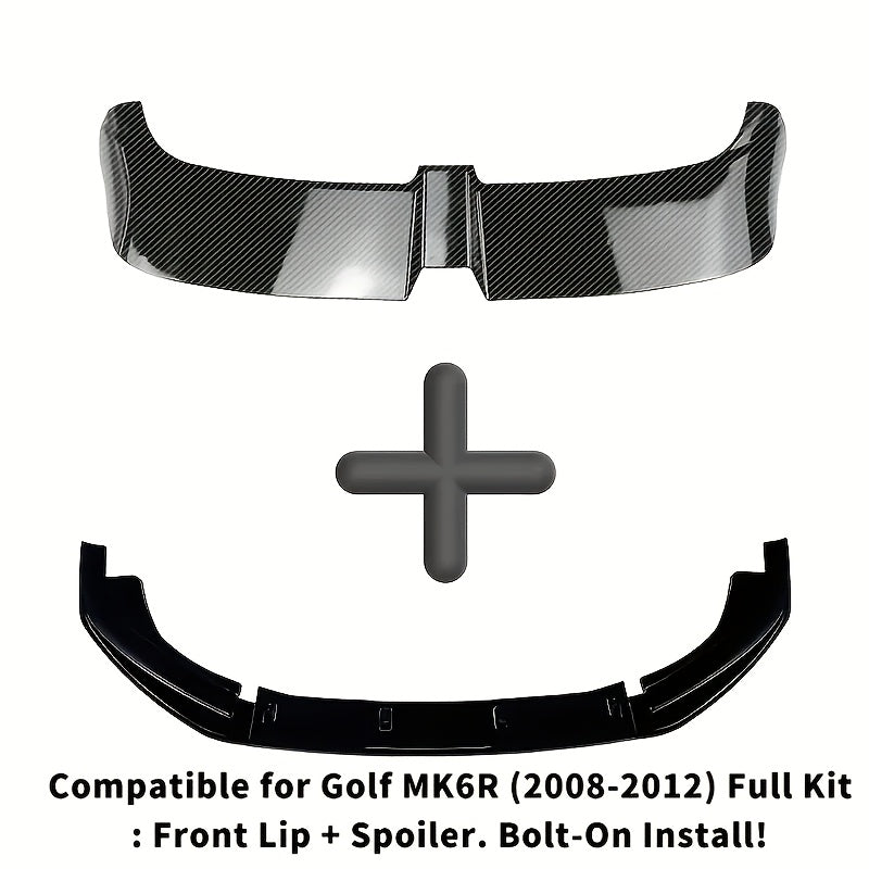 Carbon Fiber Texture Front Lip Spoiler for VOLKSWAGEN Golf MK6R 2008-2012