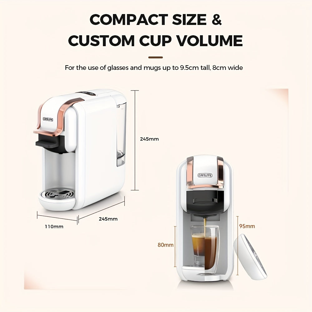 1pc Coffee Maker For Single Pods CAFELFFE 4 In 1 Coffee Machine Hot/Cold Dolce Gusto Milk Nespresso Capsule ESE Pod Ground Coffee Cafeteria 19Bar Teacher's Day Halloween Christmas Wedding Birthday Valentines Day Gift Coffee T