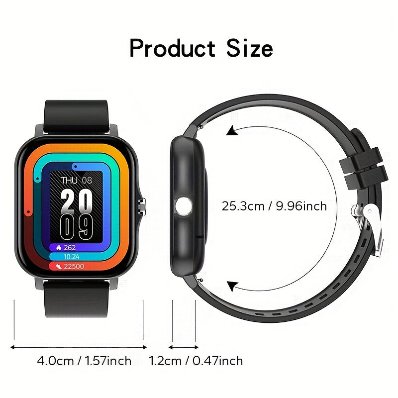 NEW Smart Watch 4.65cmInch With Wireless Calling/Receiving Multiple Sports Modes Sedentary Reminder Weather Forecast Message Notification Borderlessslim Design Multi-SportMode For Android & For IPhone For Men&Women AS A Gift