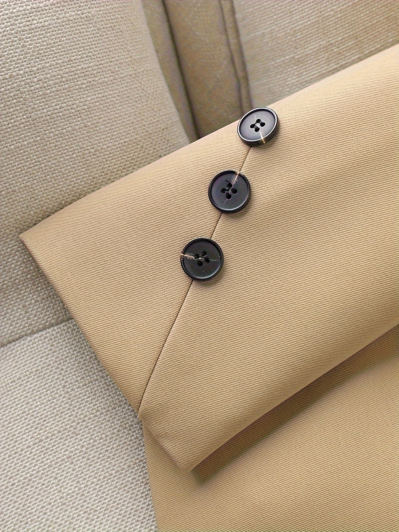 Notched Collar Button Front Blazer, Elegant Long Sleeve Blazer .