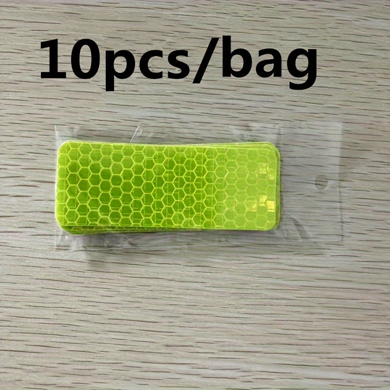 10pcs Car Night Safety Warning Multifunctional Reflective Stickers