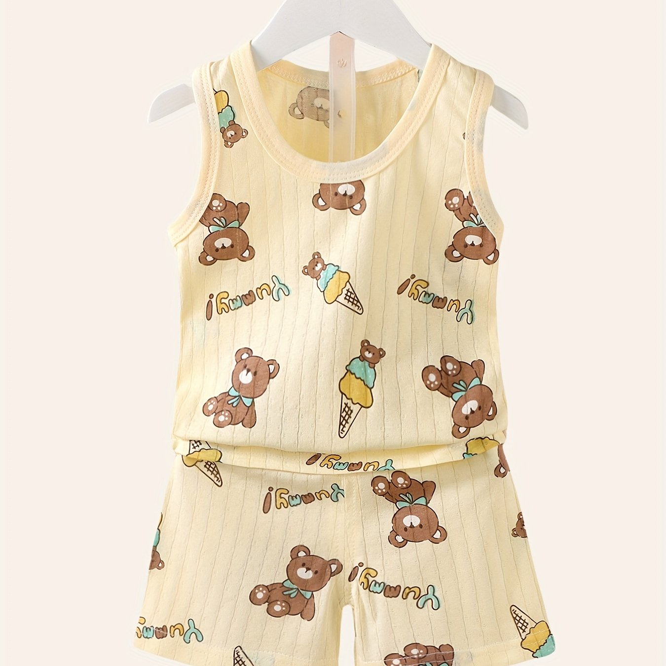 Cotton Cartoon Printed Summer Kids Outfit Sets.