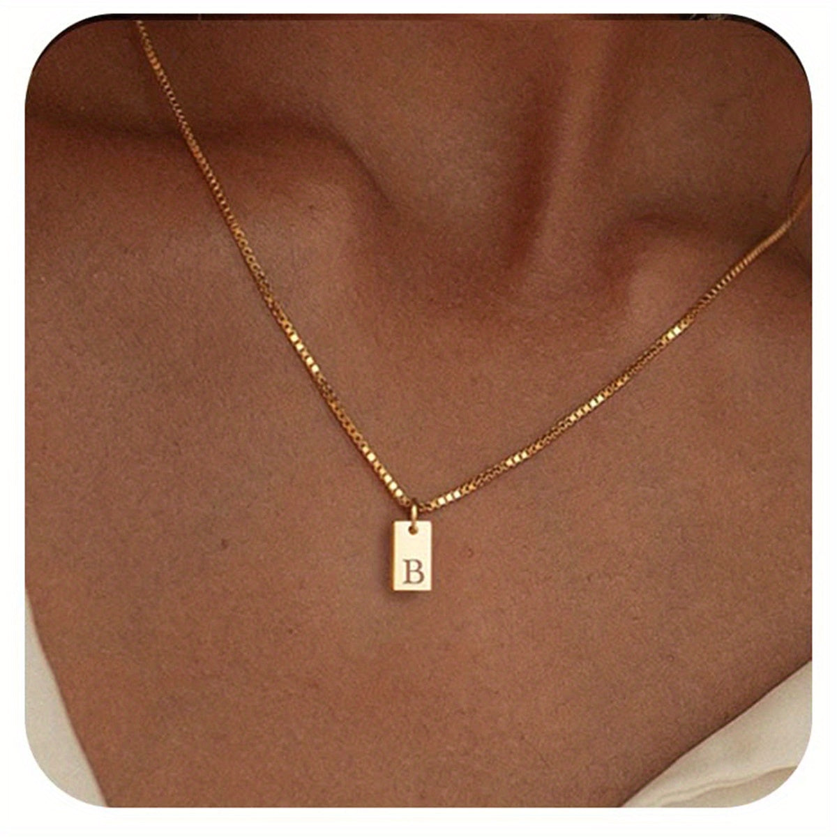 English Initial Letters Necklace 14K Gold Plated Necklace