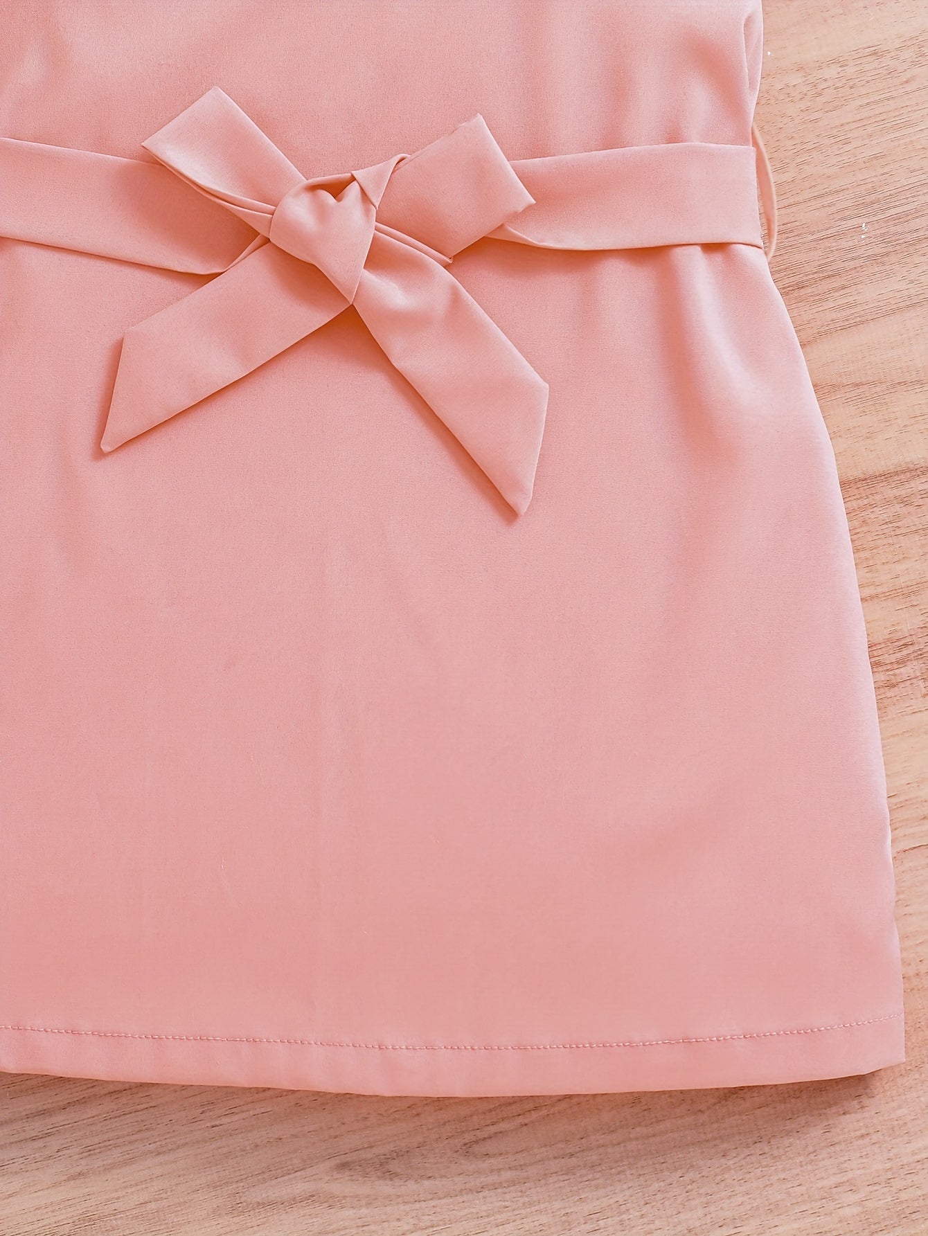 2pcs Girls Fashion Solid Non Stretch Puff Sleeve Double Button Blazer.