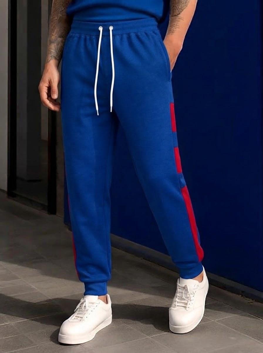 MH Men’s Urban Side-Stripe Joggers – Slim Fit Contrast Panel Sweatpants | 5 Colors | Sizes (S-XL)