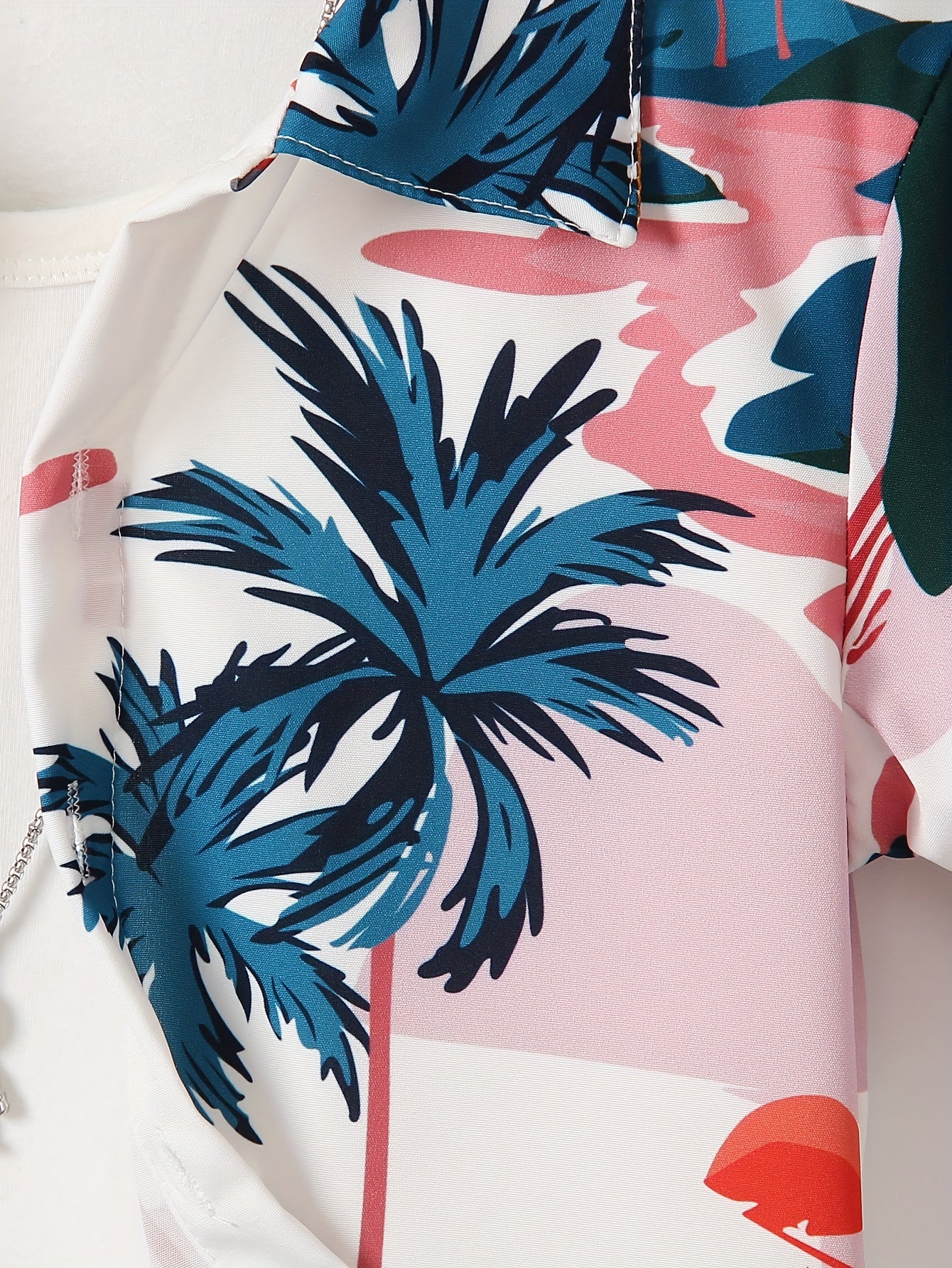 Boy's Hawaiian T-shirt Vacation Kids Round Neck .