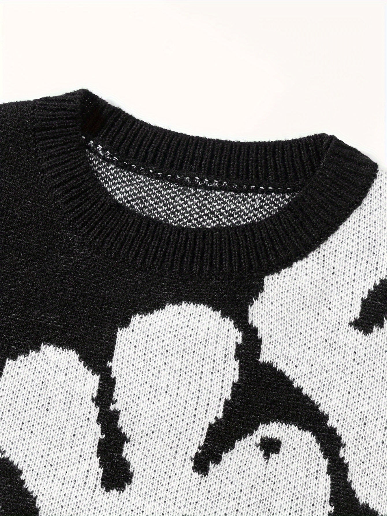 Trendy Pattern Knitted Sweater, Men's Casual Warm Slightly Stretch.