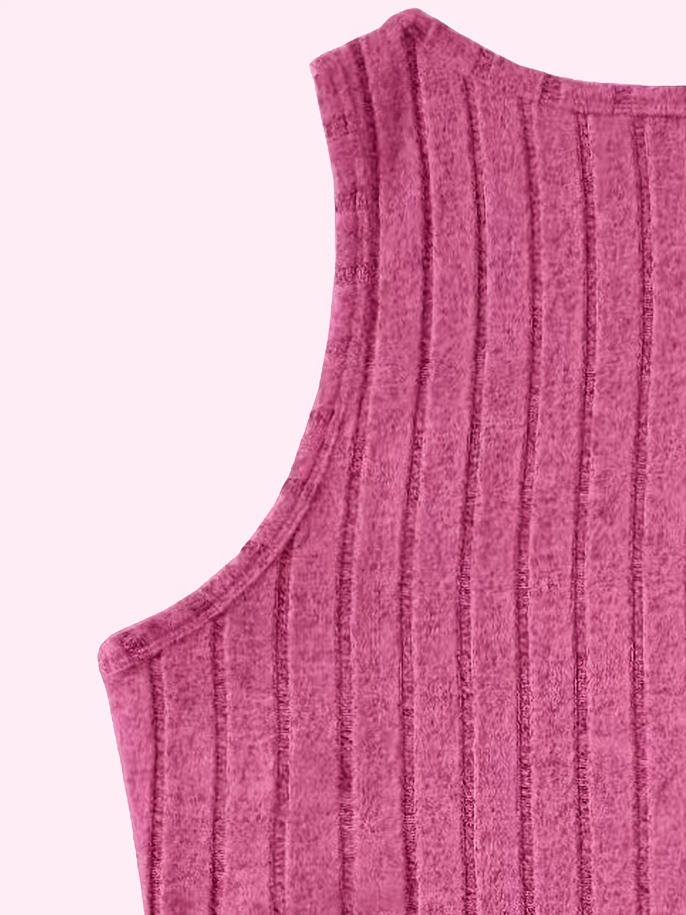 Ribbed Casual Two-piece Set, Crew Neck Sleeveless Tank Top & Drawstring Shorts Outfits, Women's Clothing