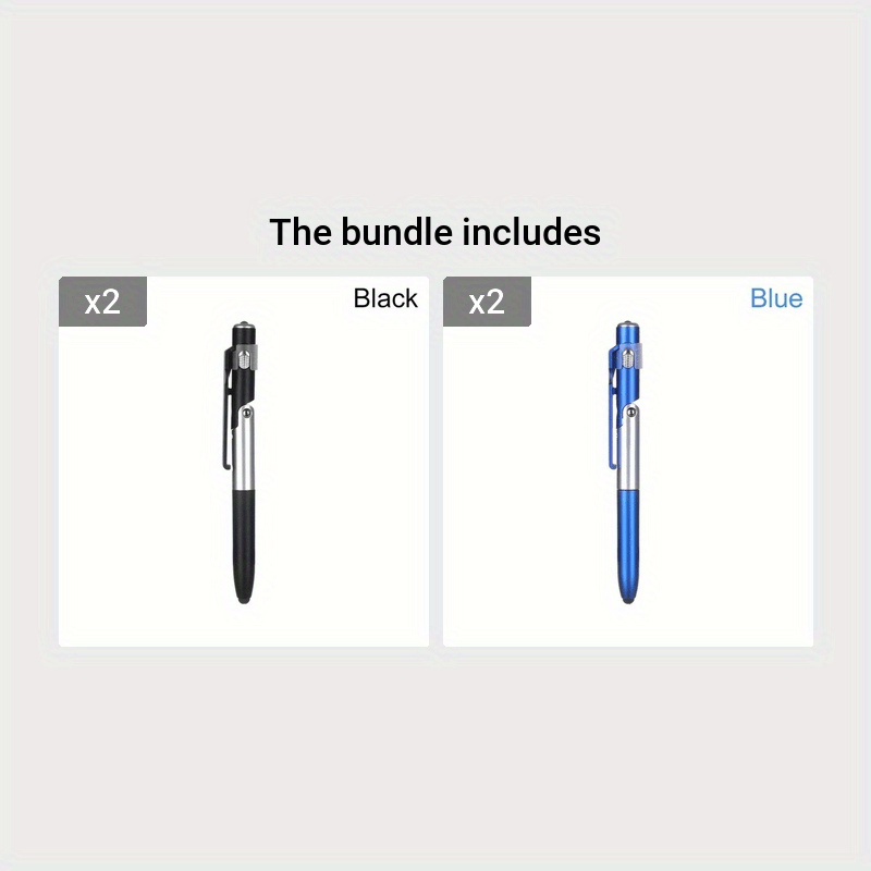 1pc Multi-function 4-in-1 Foldable Ballpoint Pen Stylus (Flashlight + Support) For Tablet Cellphone Gift For Birthday/Easter/President's Day