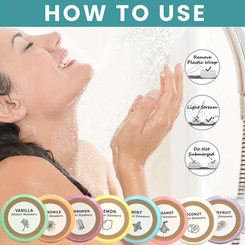 Shower Steamers - 8 Pack Shower Bombs Gifts For Her With Essential Oil For Home SPA, Self-Care & Relaxation Valentine's Birthday Day Gifts For Men & Women Who Have Everything, For Halloween Gift, For Christmas Gift