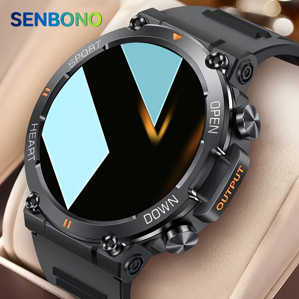 SENBONO Men'S Smart Watch Round 3.53cm Big Screen