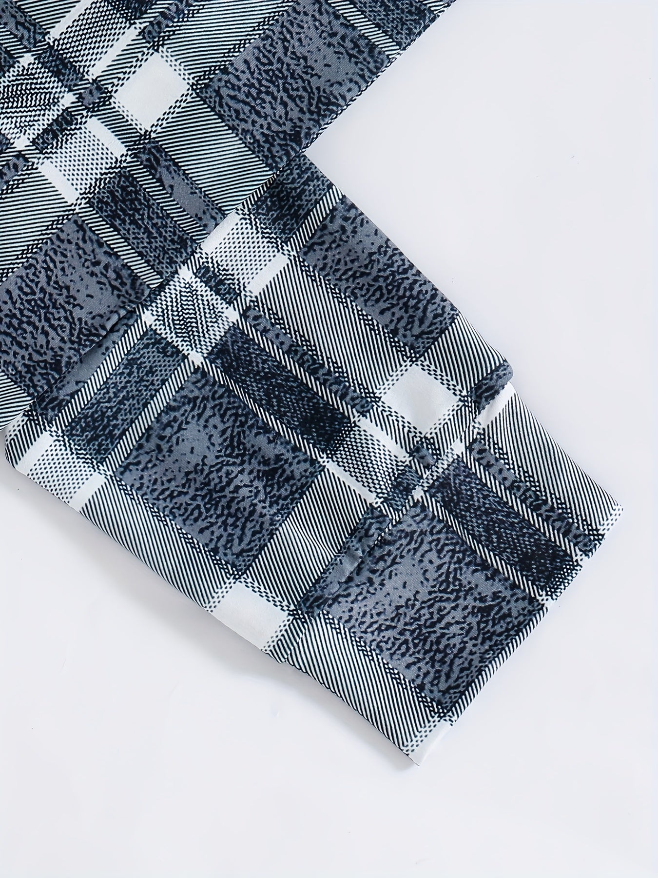 2pcs Plaid Pattern Pajamas For Kids, Pocket Front Long Sleeve Top & Pants Set,