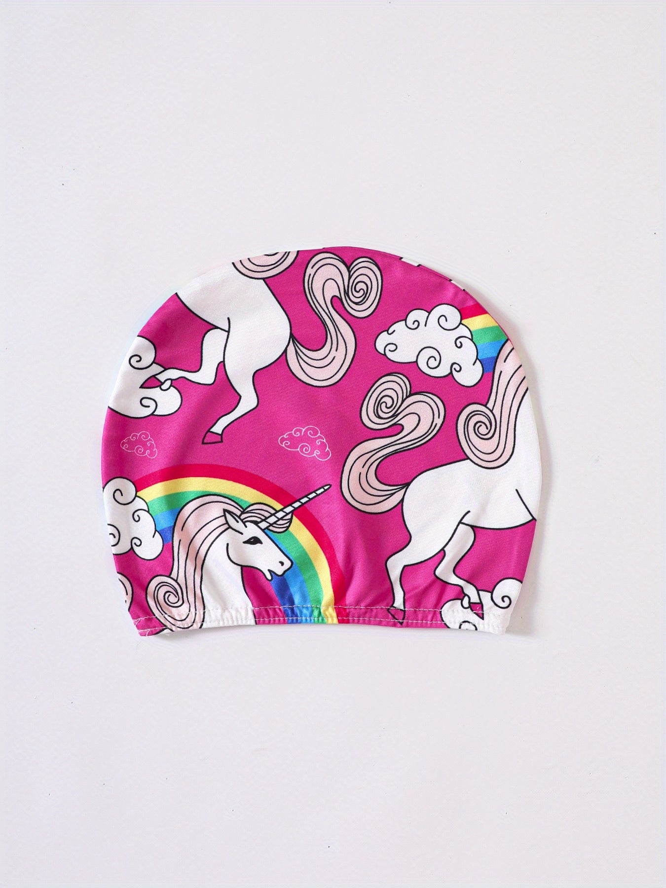 2 Pcs Girl's Onesie Swimsuit & Swimming Cap,