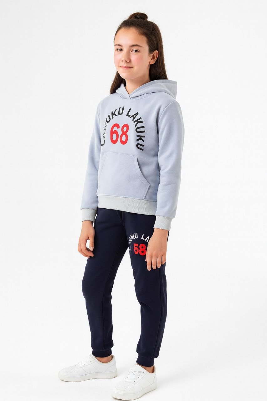 LAKUKU 68 Youth Fleece Hoodie and Jogger Tracksuit Set . / MH