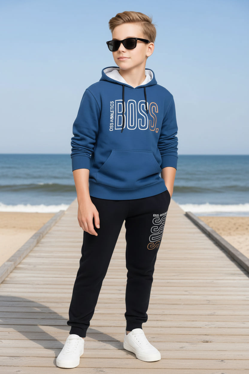 Kid Boys Hoodie & Joggers Tracksuit Set | Sizes 9-16Years | MH