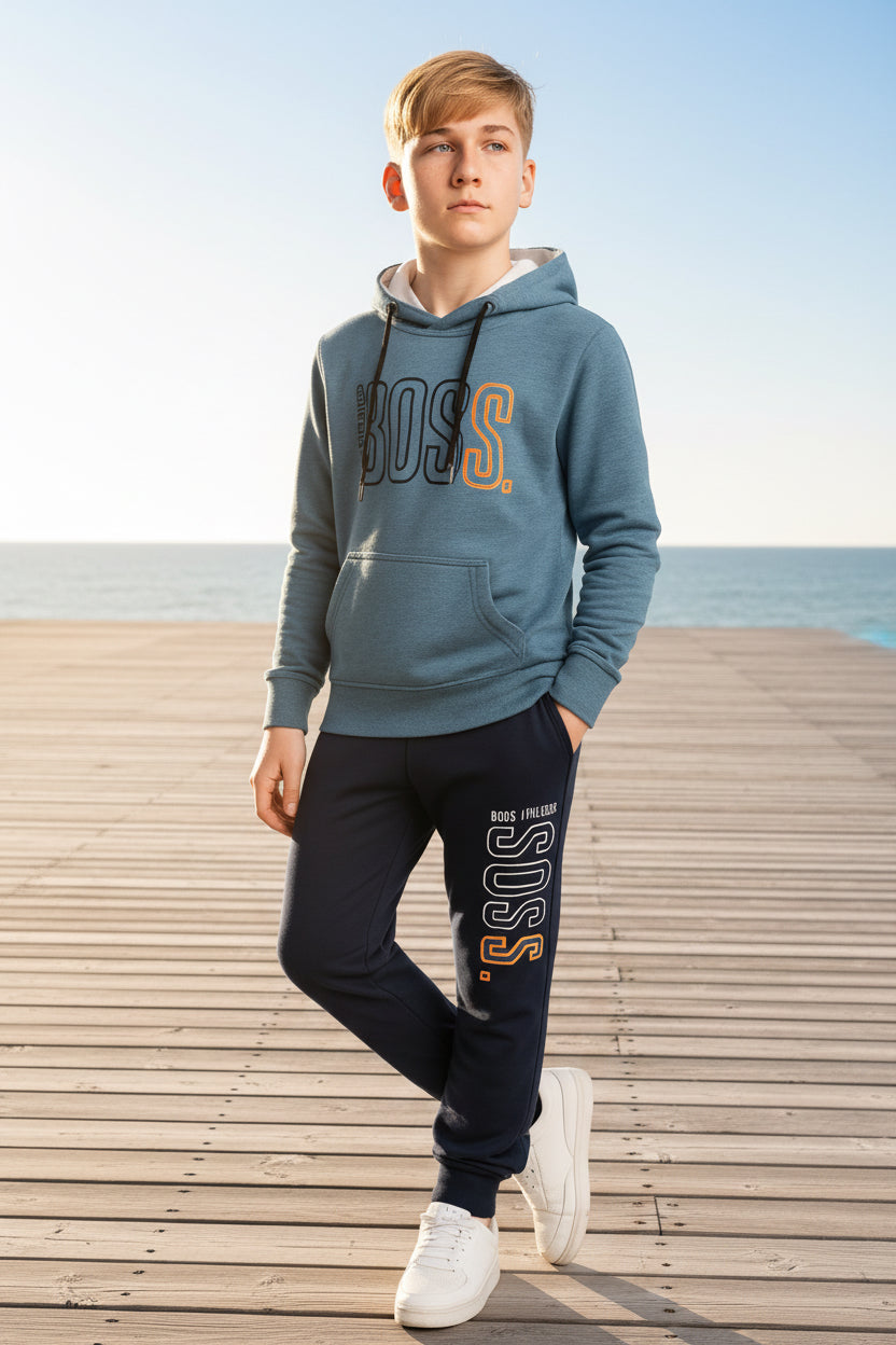 Kid Boys Hoodie & Joggers Tracksuit Set | Sizes 9-16Years | MH