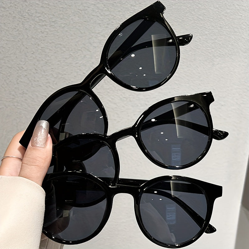 3pairs Oval Fashion Sunglasses For Women Men.