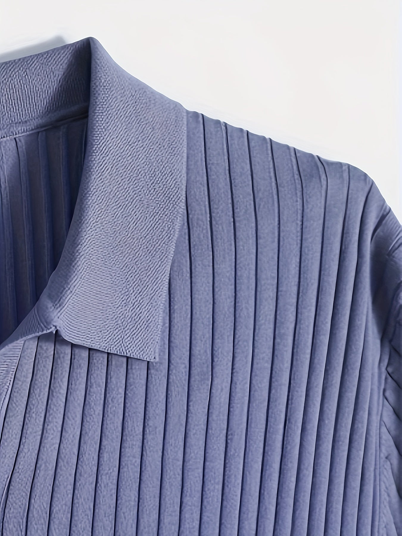 Men's Stripe Pattern Sweater, Casual Breathable Medium Stretch .