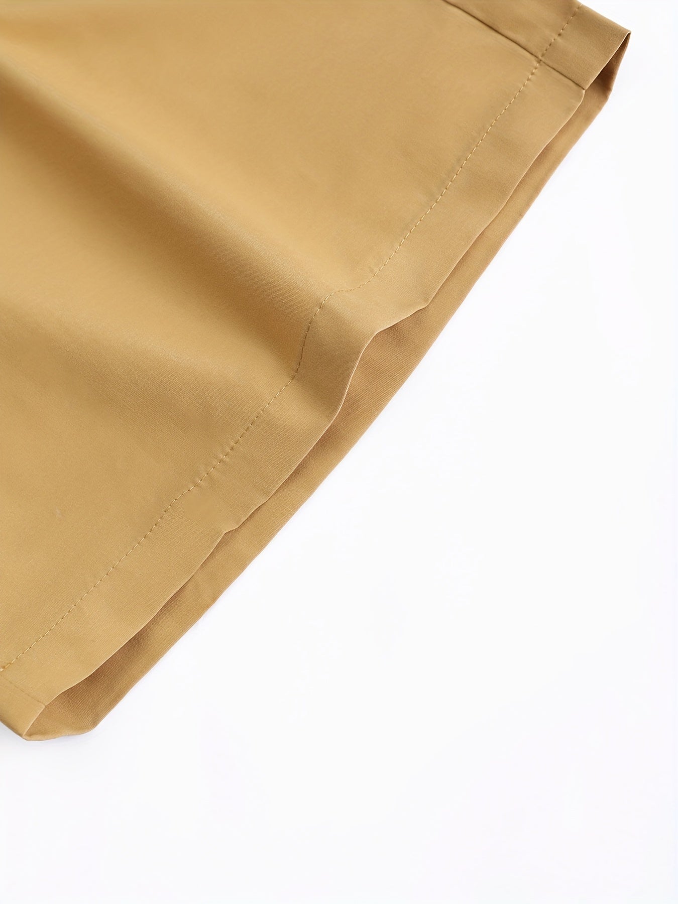 2pcs Plus Size Lapel Mens Solid Color Button Down Shirts, Top Blouse Shirts, Short Sleeve, Button Down Dress Shirts