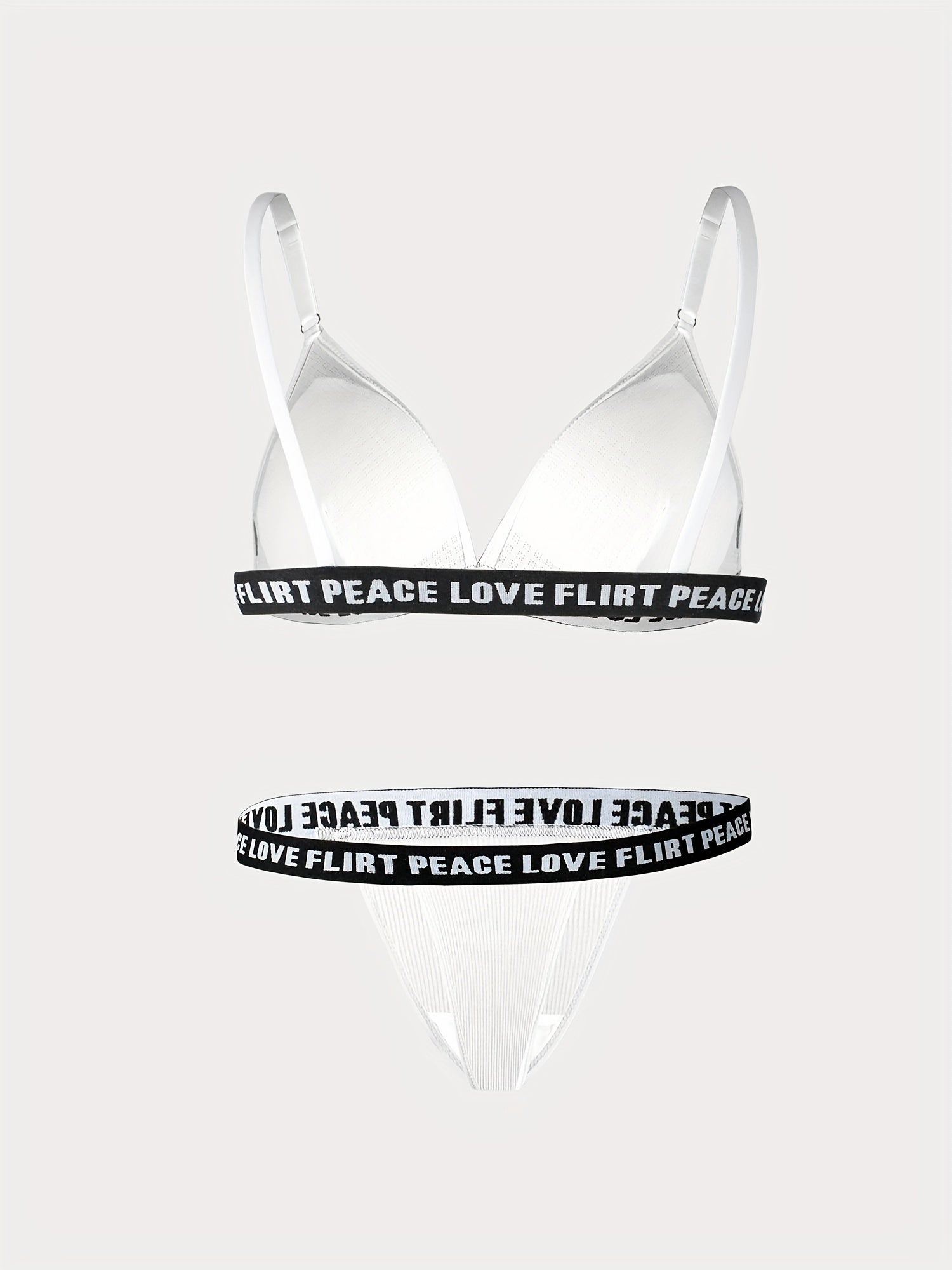 Comfortable Triangle Bralette and High-Waisted Bikini Bottoms Set - Adult,/MH