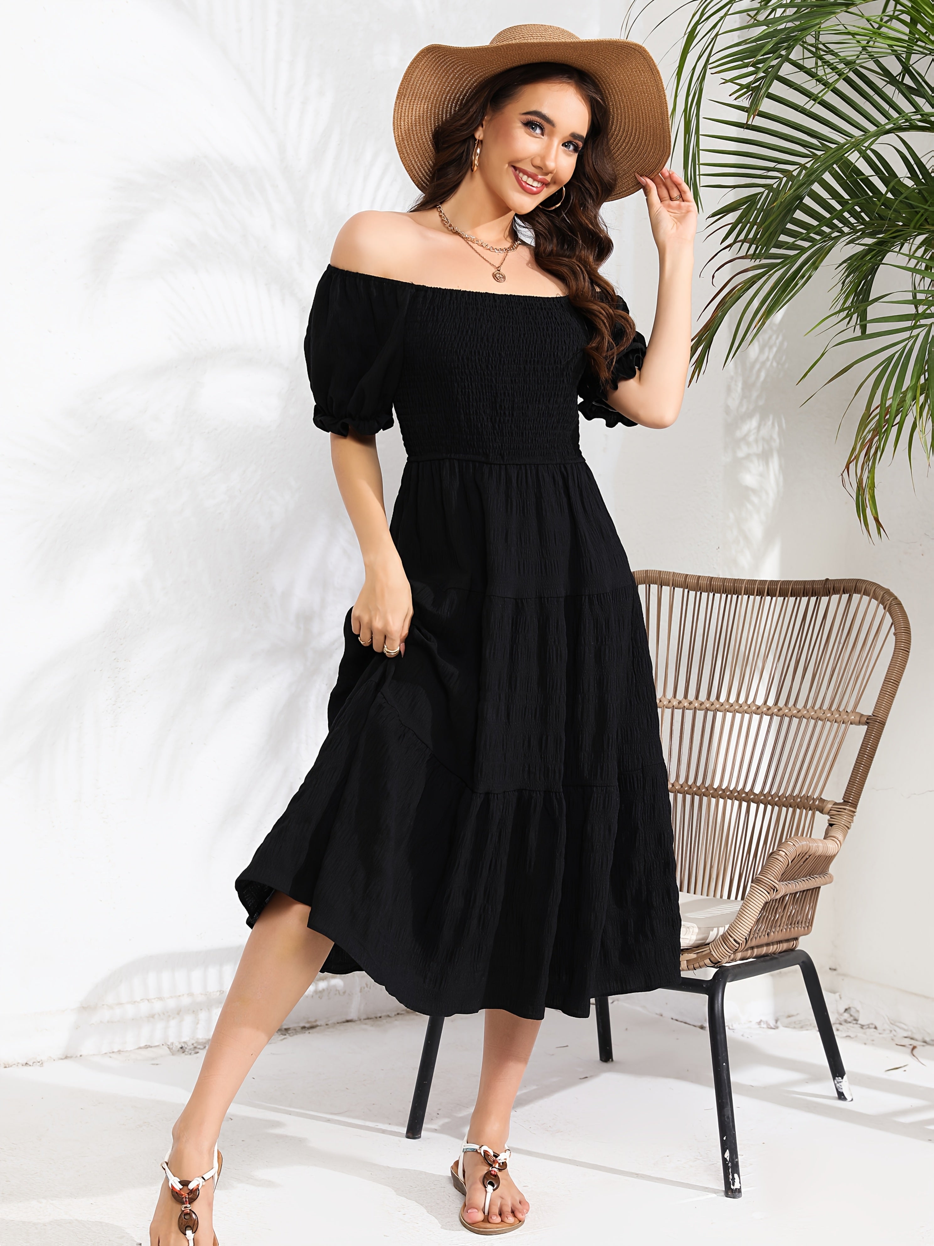 Solid Color Two-Wear Dress./MH