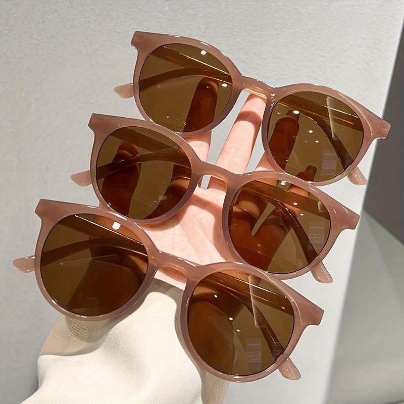 3pairs Oval Fashion Sunglasses For Women Men.