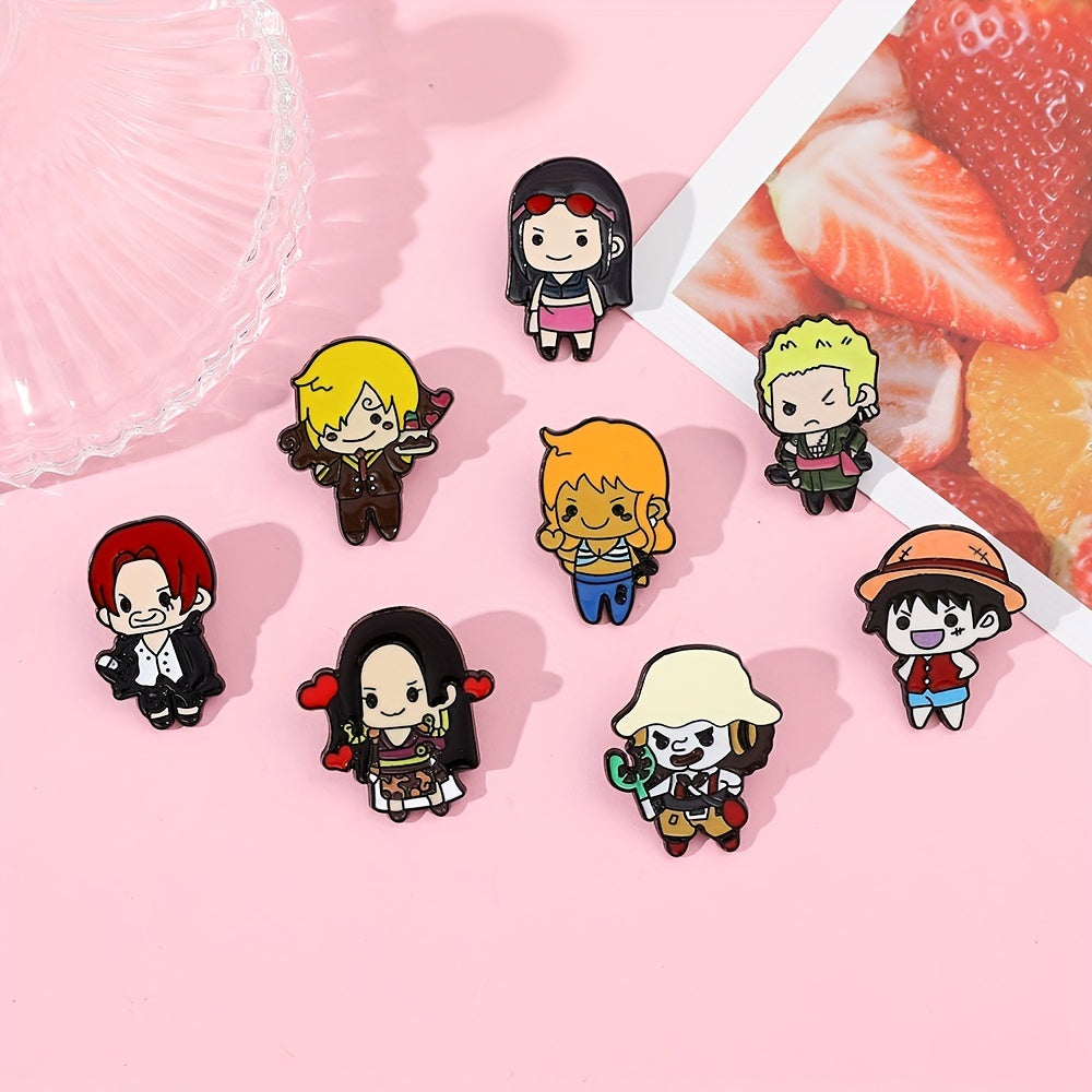 1pc Creative Cartoon Figure DIY Metal Pin Badge for Clothes, Backpack, Hat - Perfect Holiday Party Gift for Teens