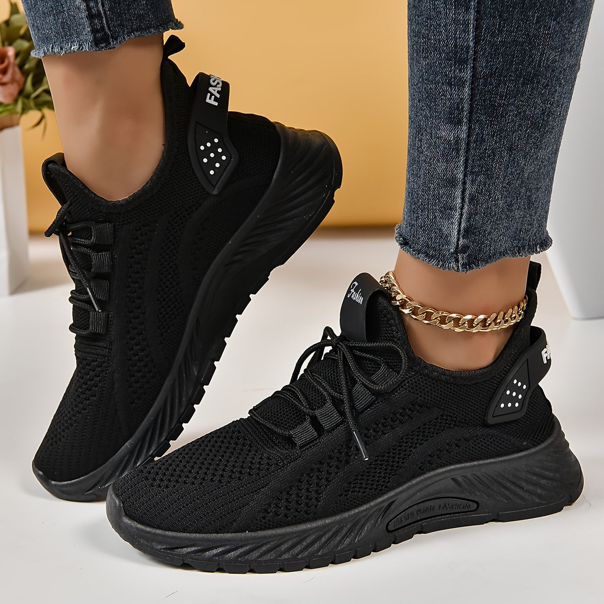Women's Knitted Sports Shoes,