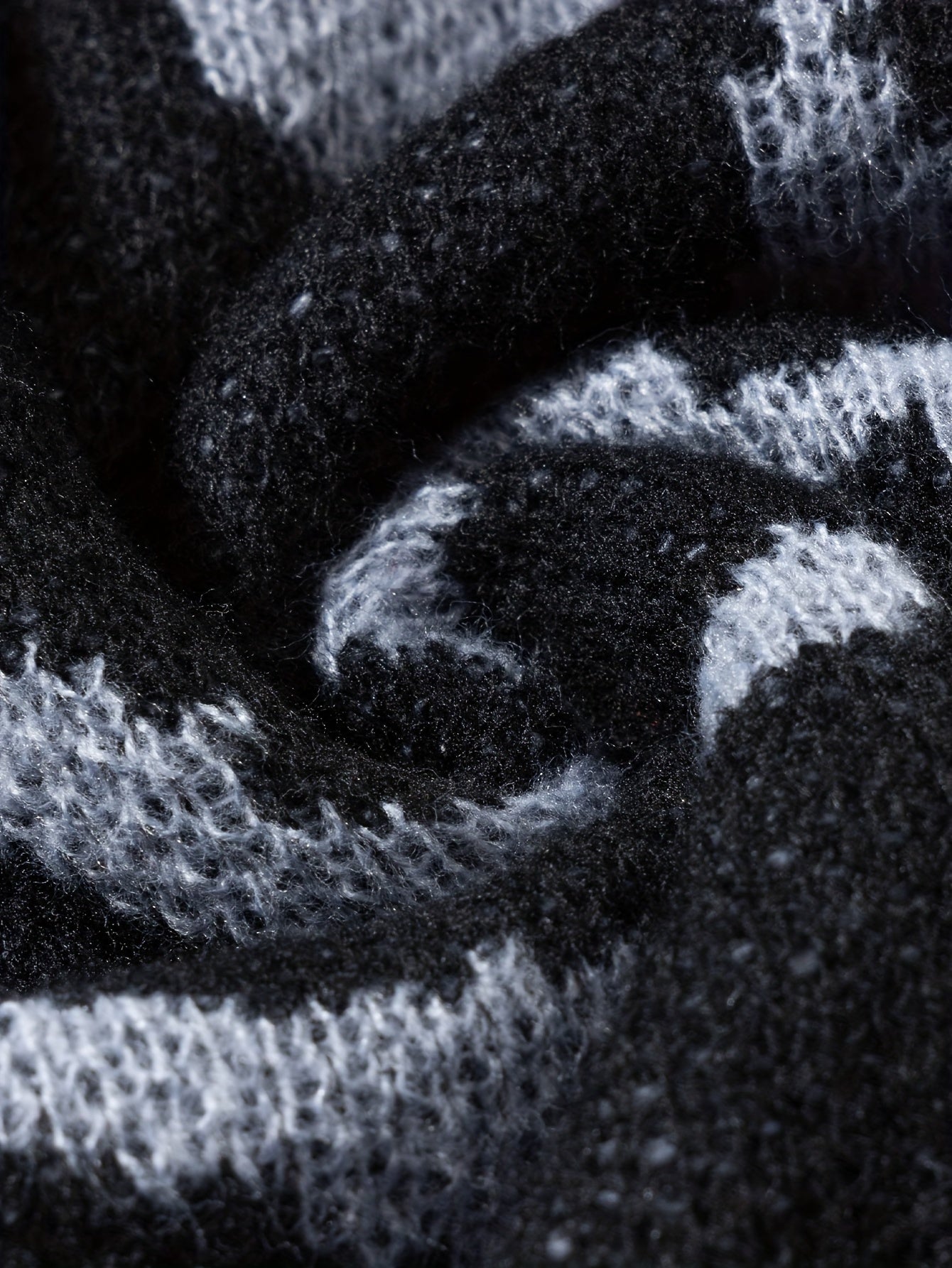 Trendy Pattern Knitted Sweater, Men's Casual Warm Slightly Stretch.