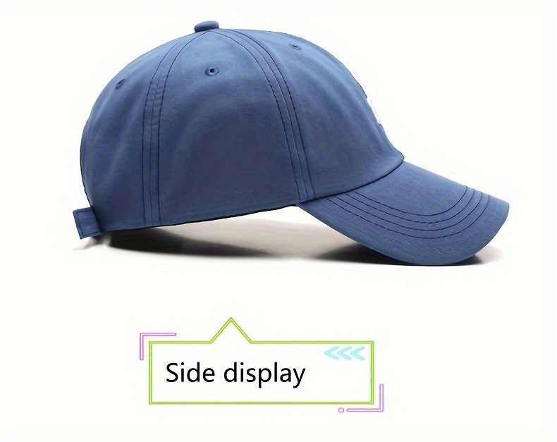A Cap Featuring an Embroidered M, Designed As a Soft Sunshade Hat,