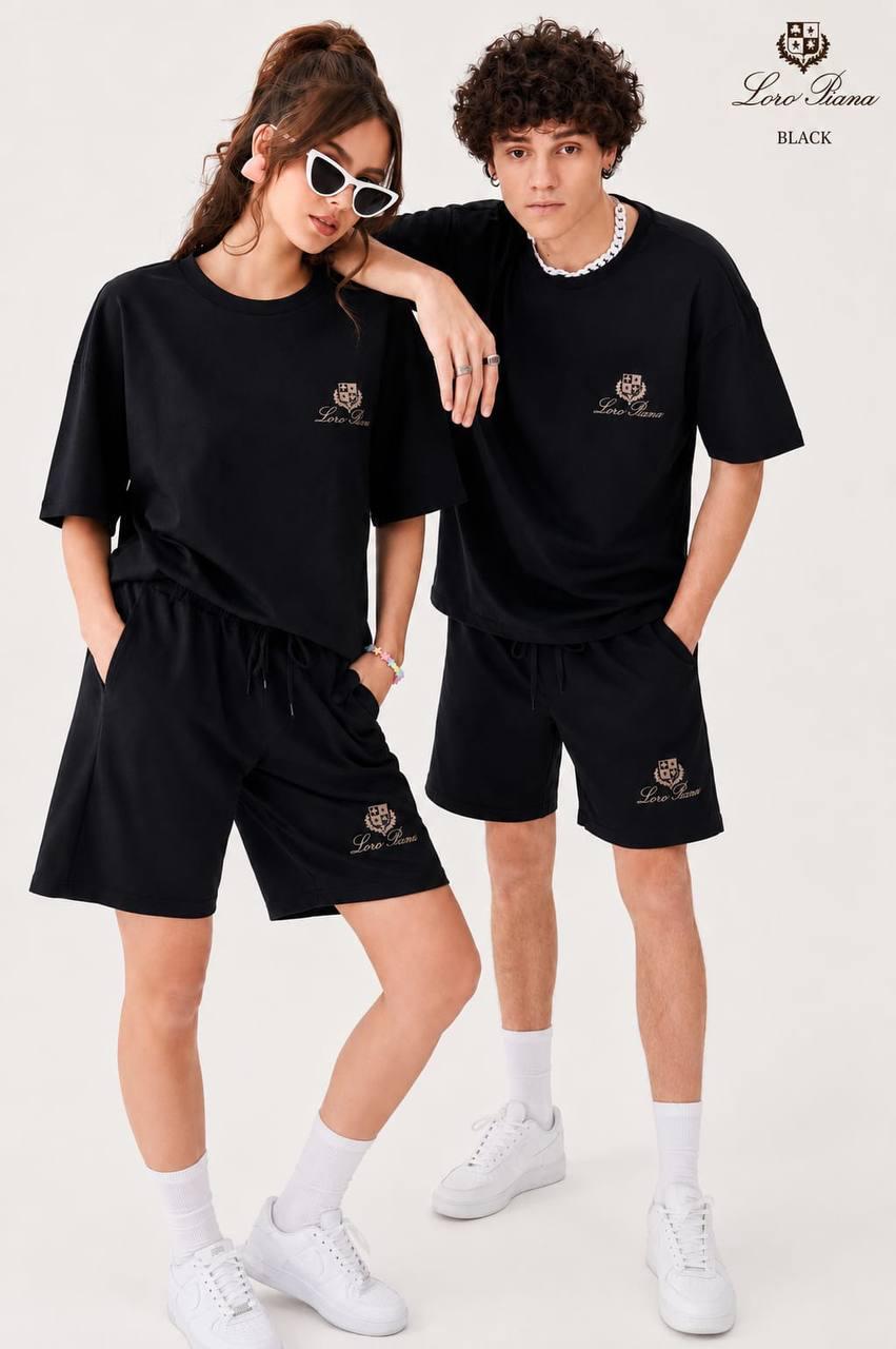 Premium Oversized T-Shirt & Shorts Co-ord Set | Casual Streetwear | Embroidered Logo | 6 Colors | M–XXL | MH