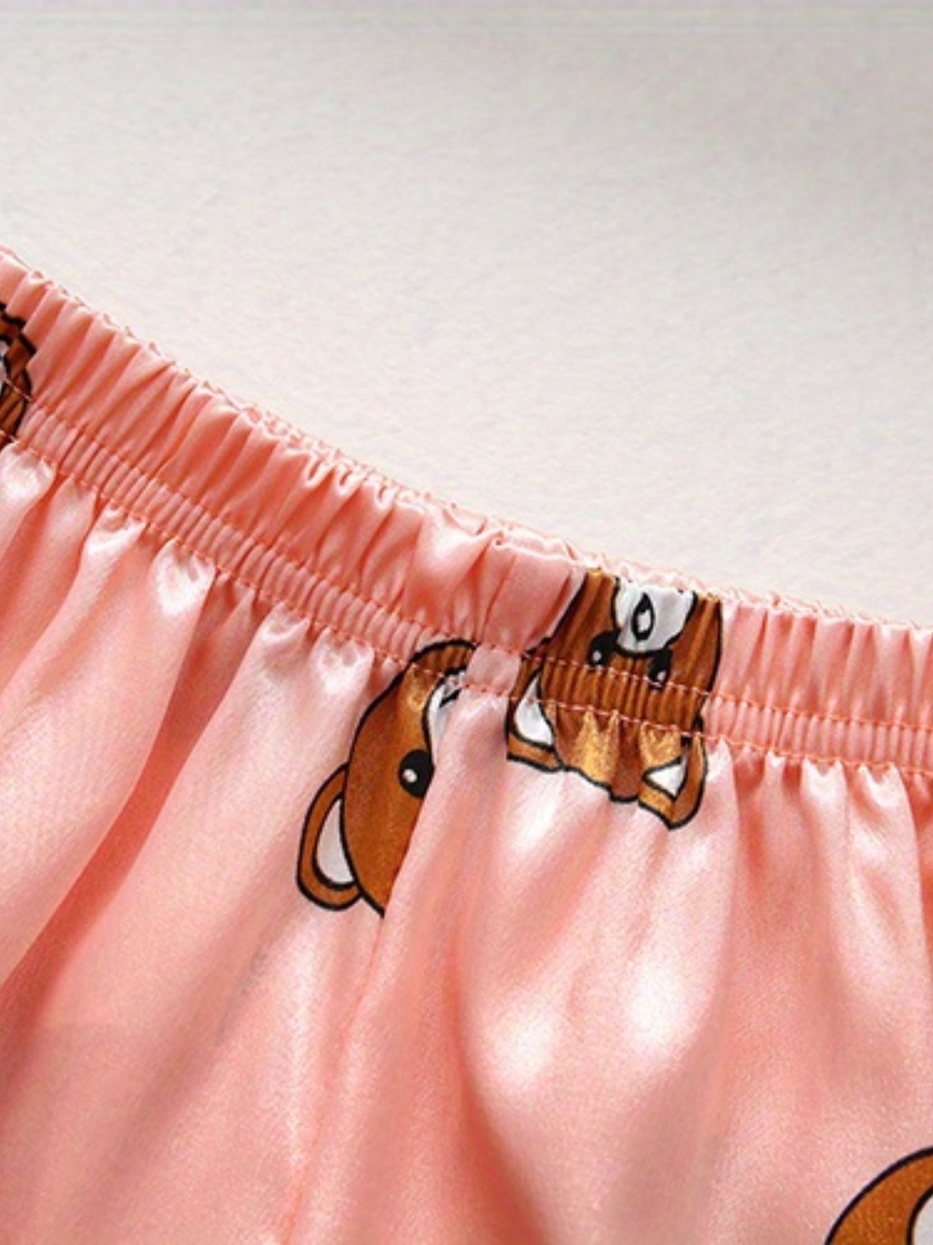 2pcs Boys Bear Print Button Up Long Sleeve Top & Elastic Waist Long Pants Set, Comfy Boys Clothes