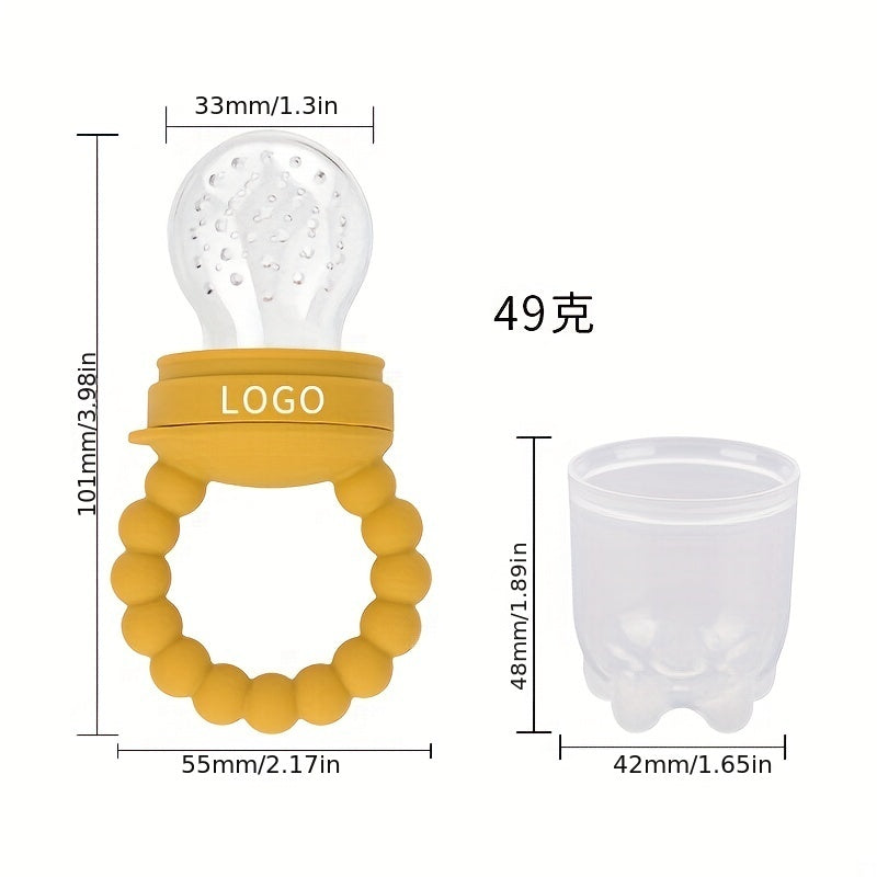 3pcs Children's Silicone Fruit & Vegetable Feeder With Handle - Perfect Food Supplement Pacifier, Christmas, Halloween, Thanksgiving Day Gift