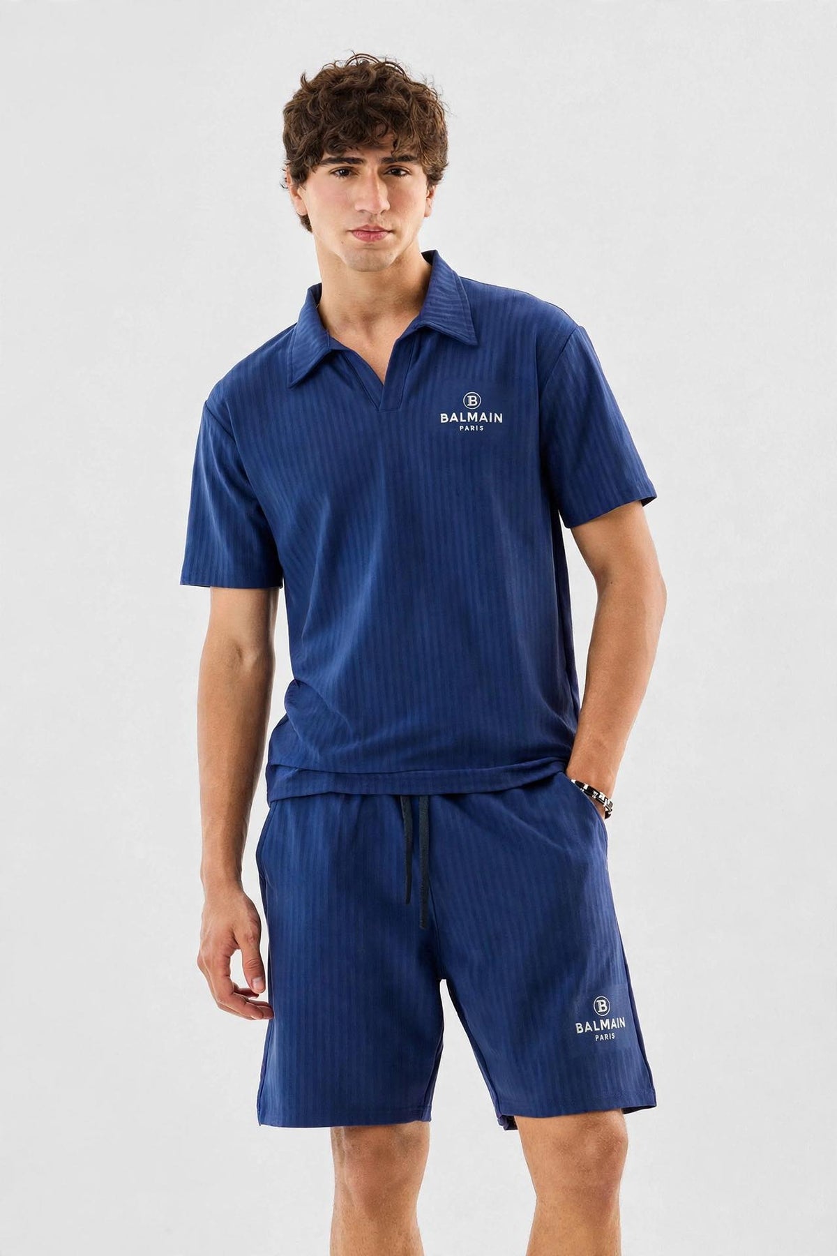 Dobi Cotton Co-Ord Set - Polo & Shorts | MEN