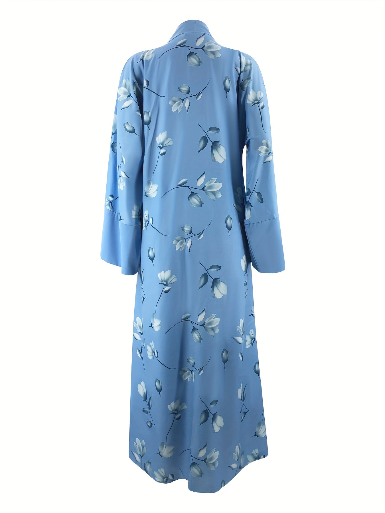 Ethnic Modest Dress Set Without Hijab, Floral Print Long Length leeveless , /MH