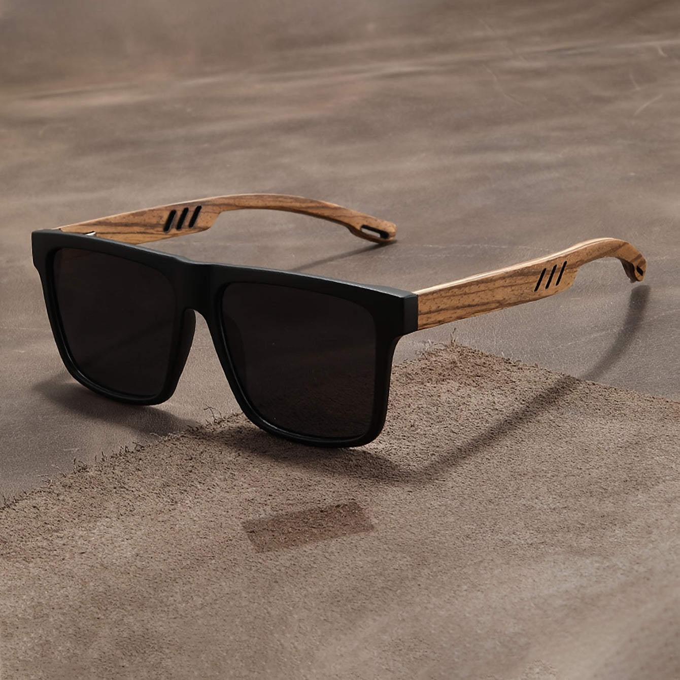 1pc Men's Retro Walnut Fashion Glasses, Ultra-Light Fashion Glasses For Men And Women,