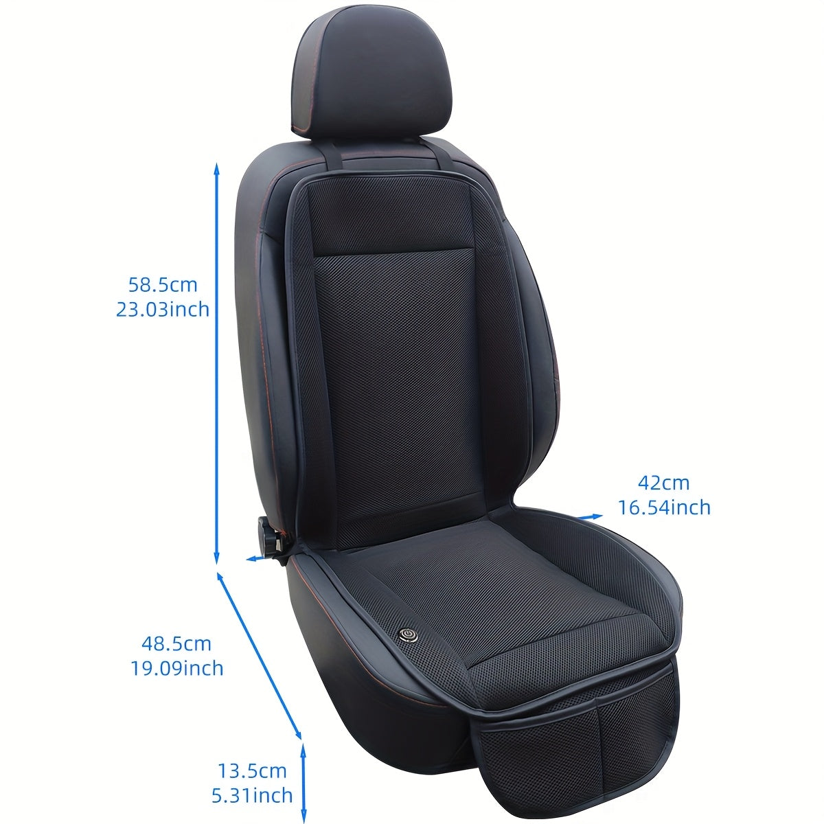 Ultra-Cooling Cooling Car Seat Cushion with Turbo Fan & Ice-Ice silk Mesh - 360° Air Circulation
