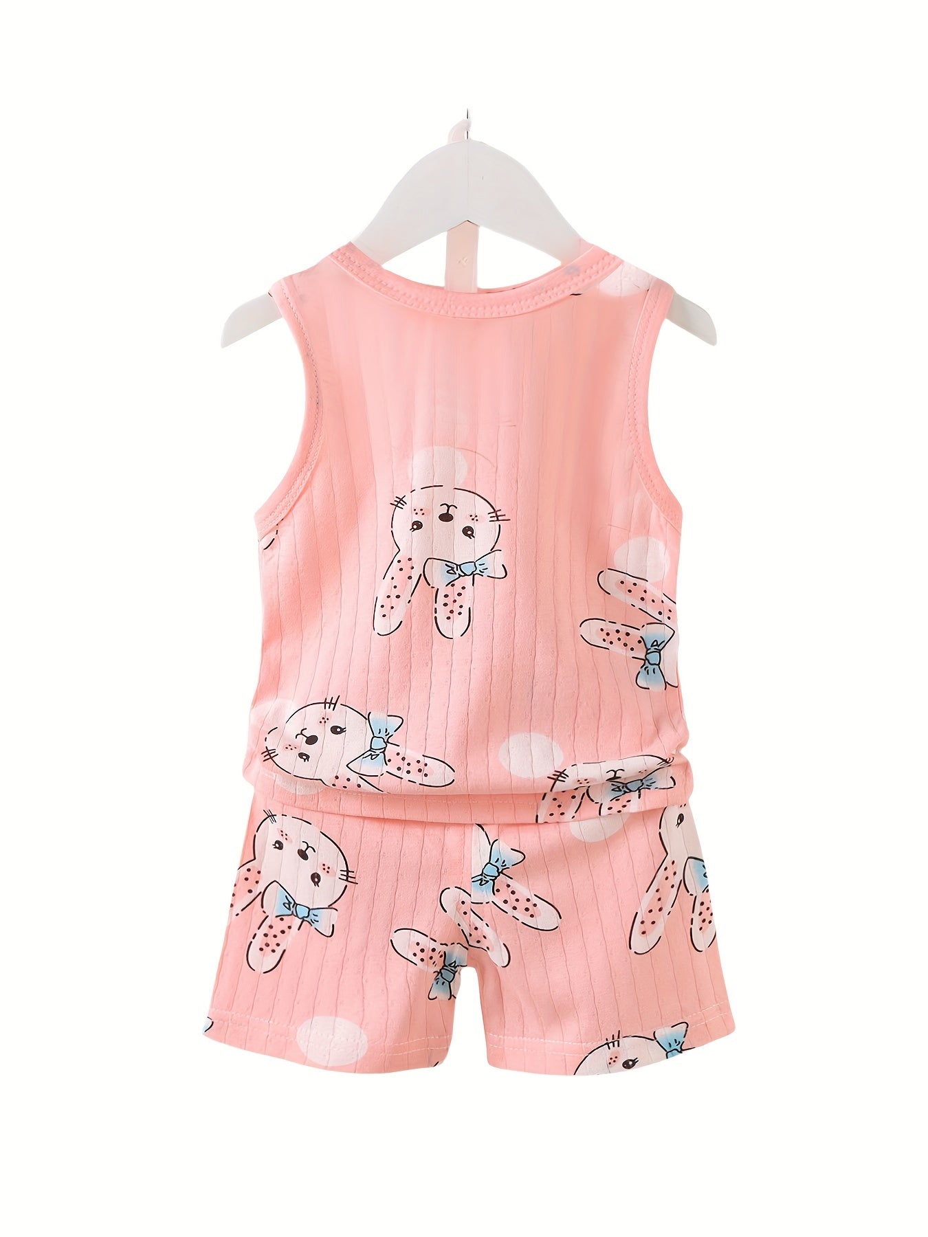 Cotton Cartoon Printed Summer Kids Outfit Sets.