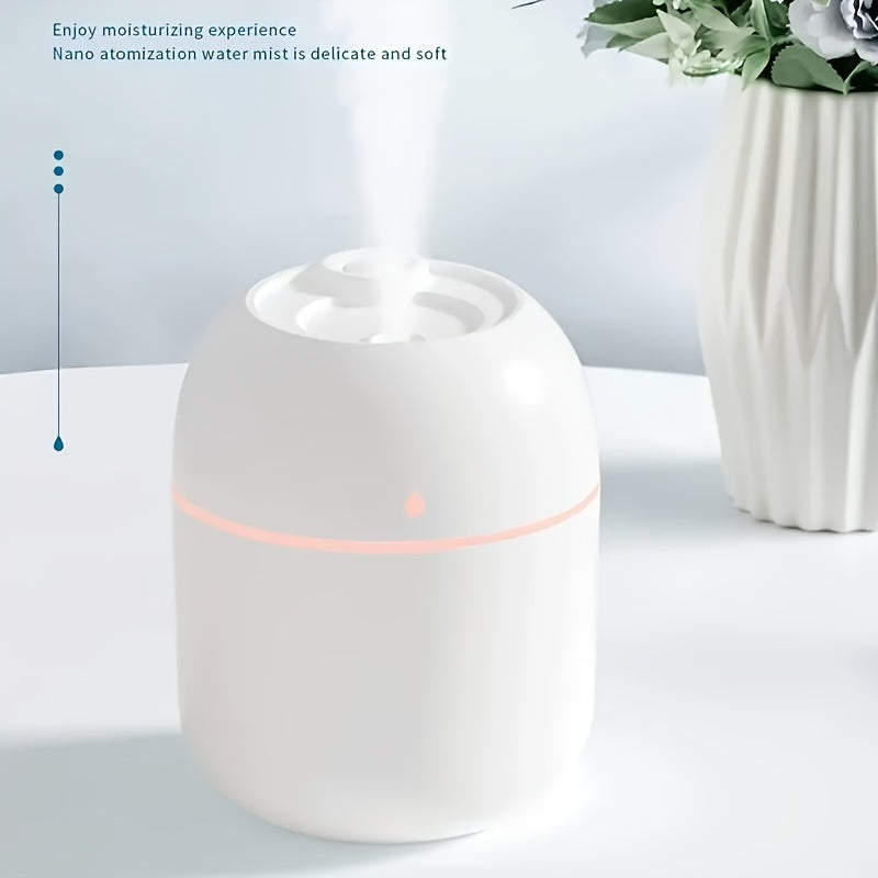 Mini Humidifier - Cool Mist Aroma Diffuser for Car, Office, Bedroom - 220mL Capacity - 2 Mist Modes - Quiet Operation Christmas Gift