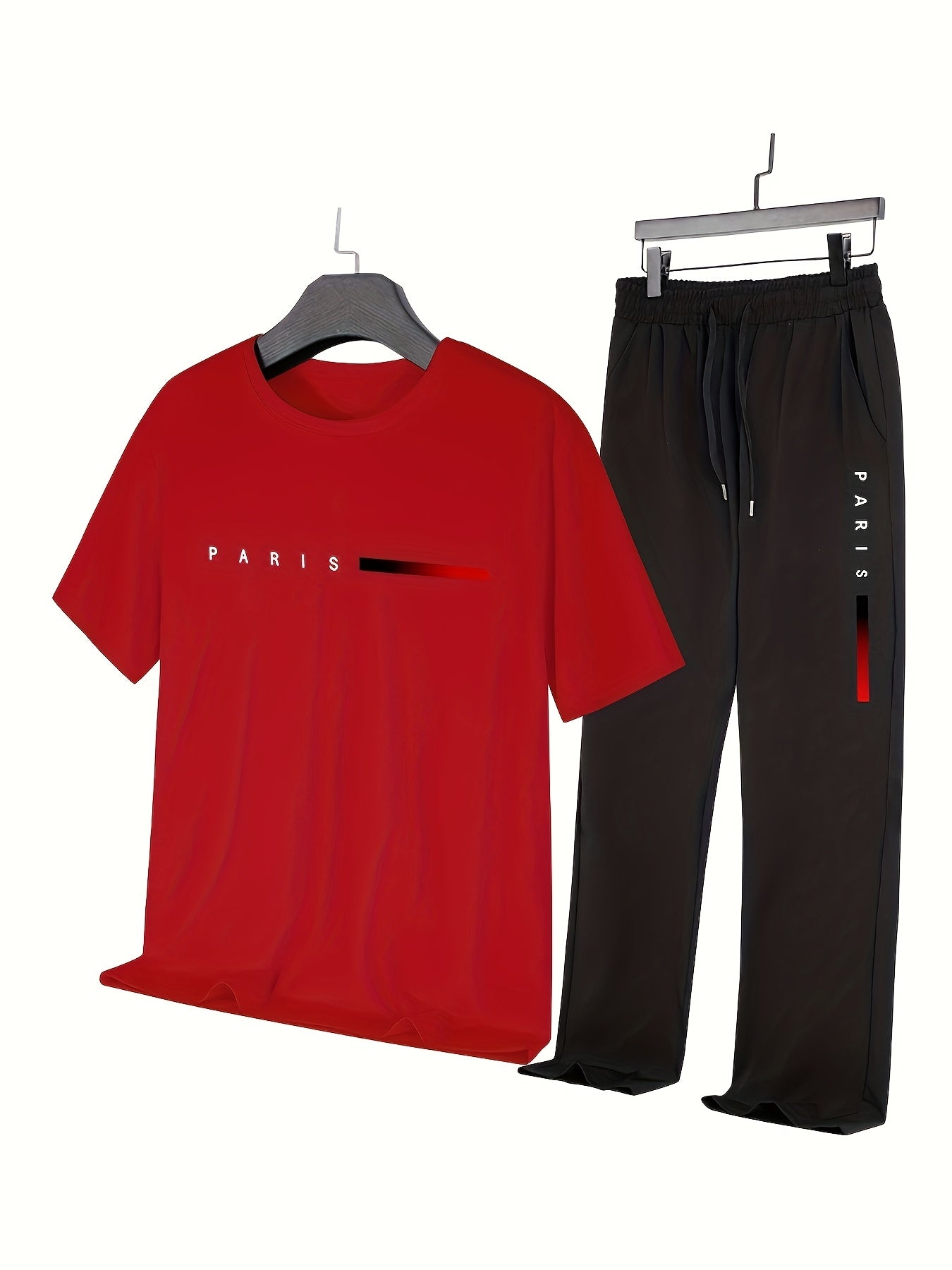 Men'S Casual Sports Two-Piece Set Short Sleeve .