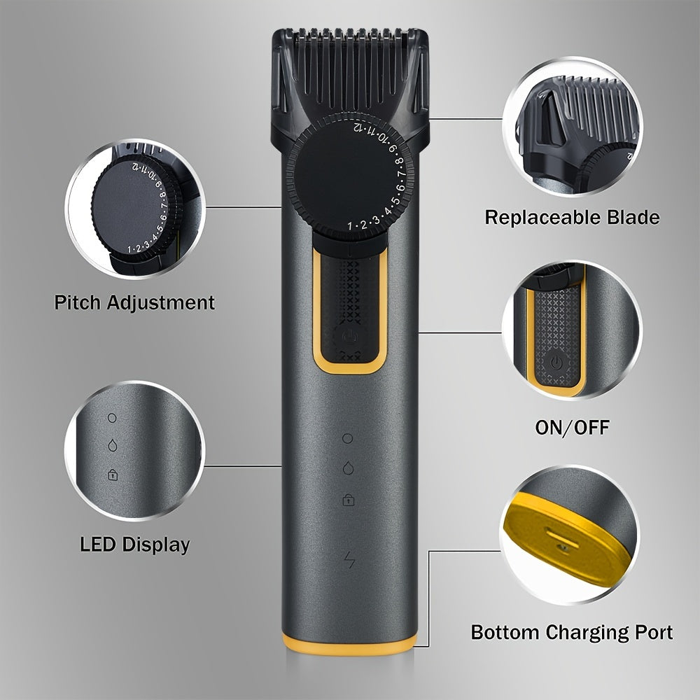 Professional 5 In 1 Hair Trimmer For Men Cordless Barber Clippers Rechargeable Hair Cutting Grooming Kit Beard Trimmer For Men Father's Day Gift
