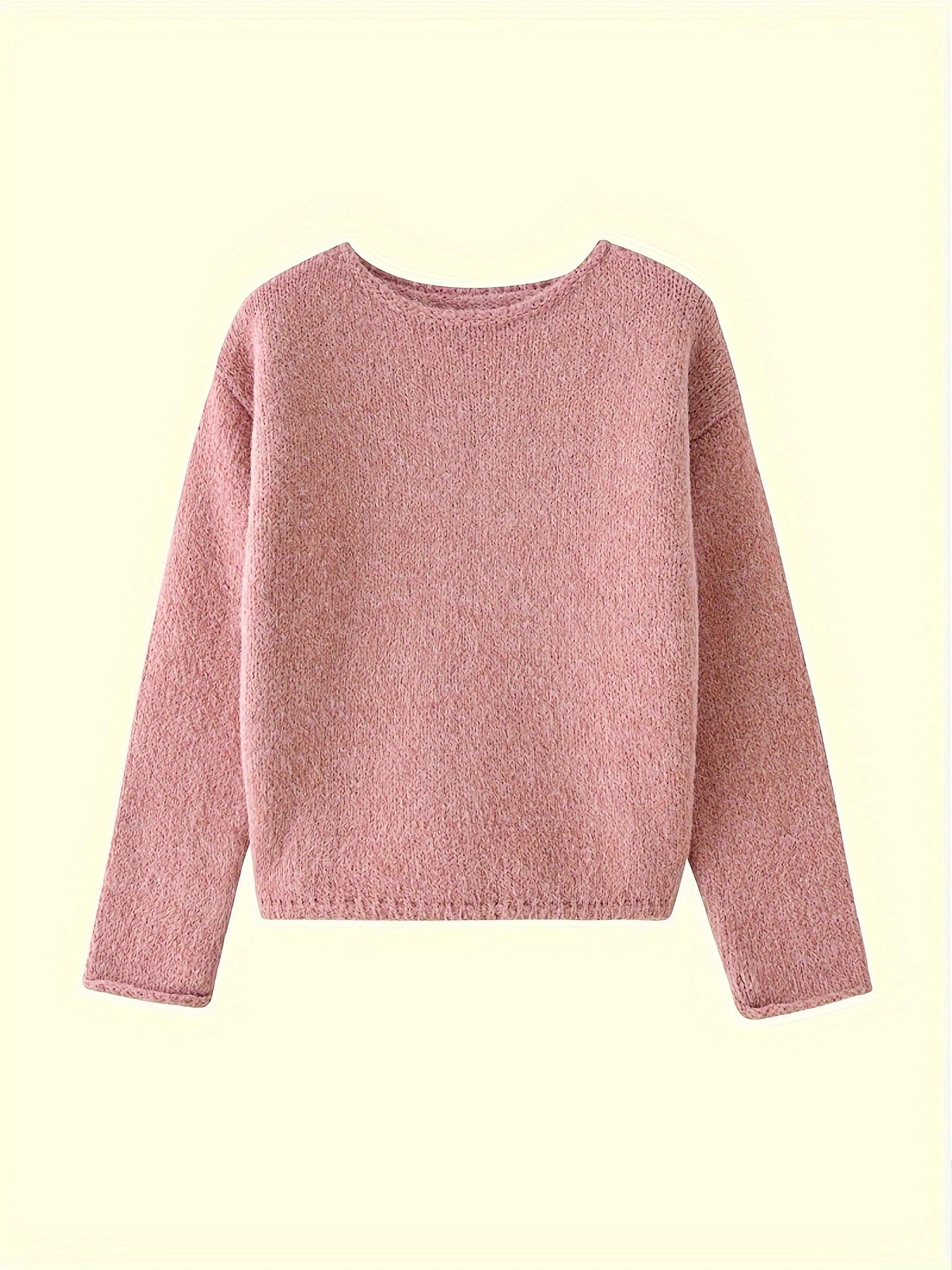 Luxurious Red Fleece Boat Neck Sweater for Women .
