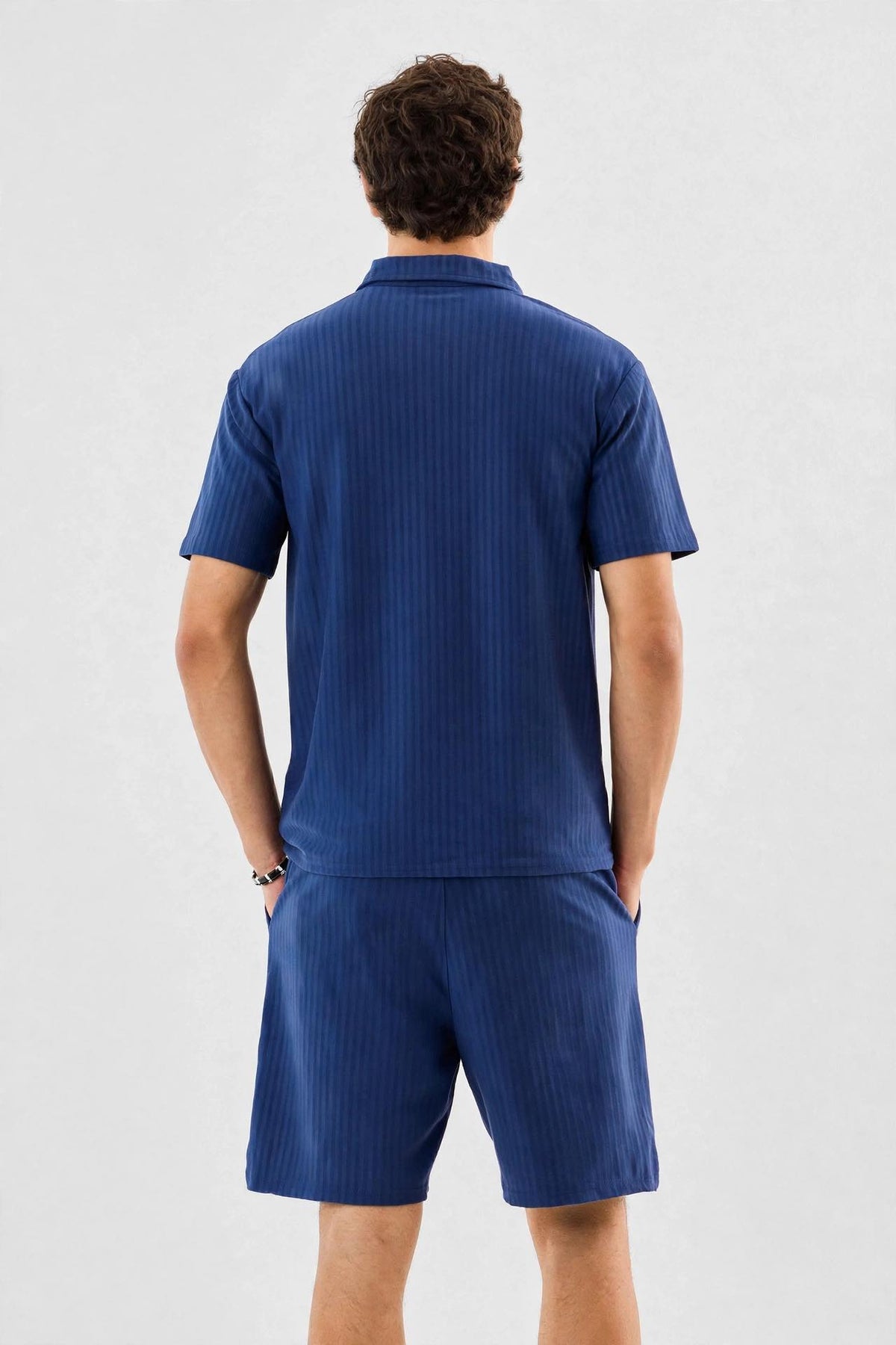Dobi Cotton Co-Ord Set - Polo & Shorts | MEN