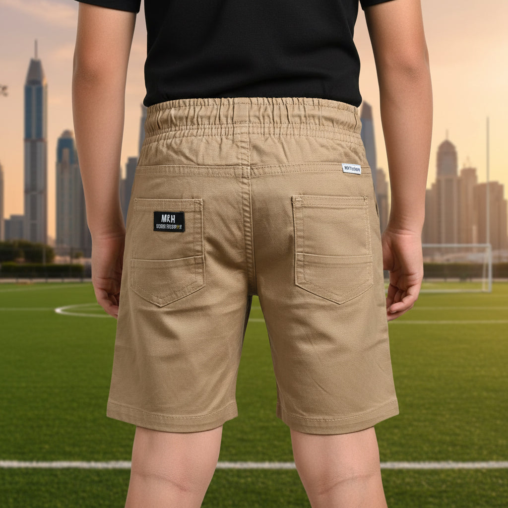 Big Boys Khaki Cargo Shorts 9-16 Years - Comfortable Cotton Cargo Style Shorts | MH