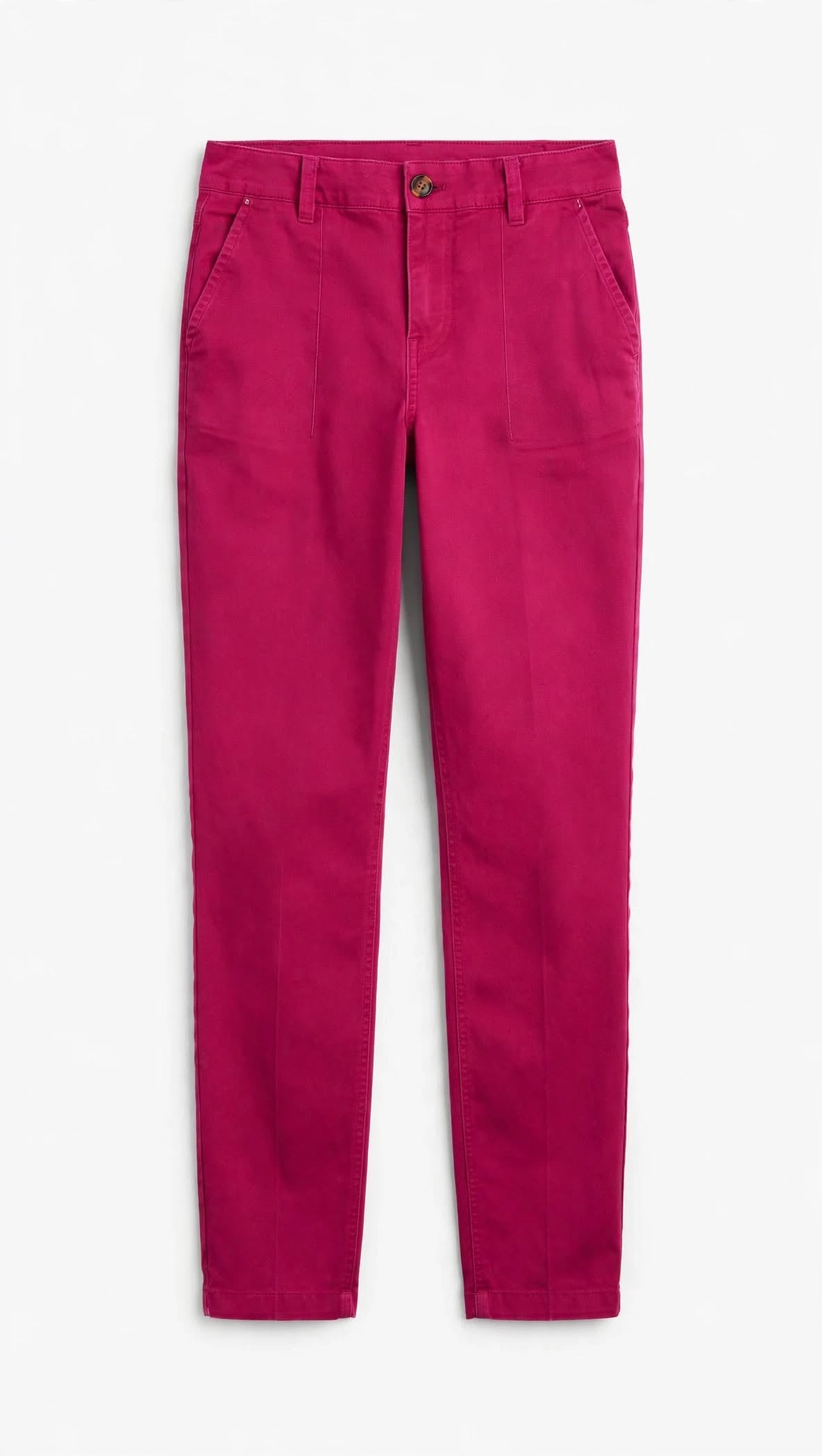 Women’s Fuchsia Magenta Chino Pants Slim Fit Super Stretch | Waist 26-36 Sizes | MH