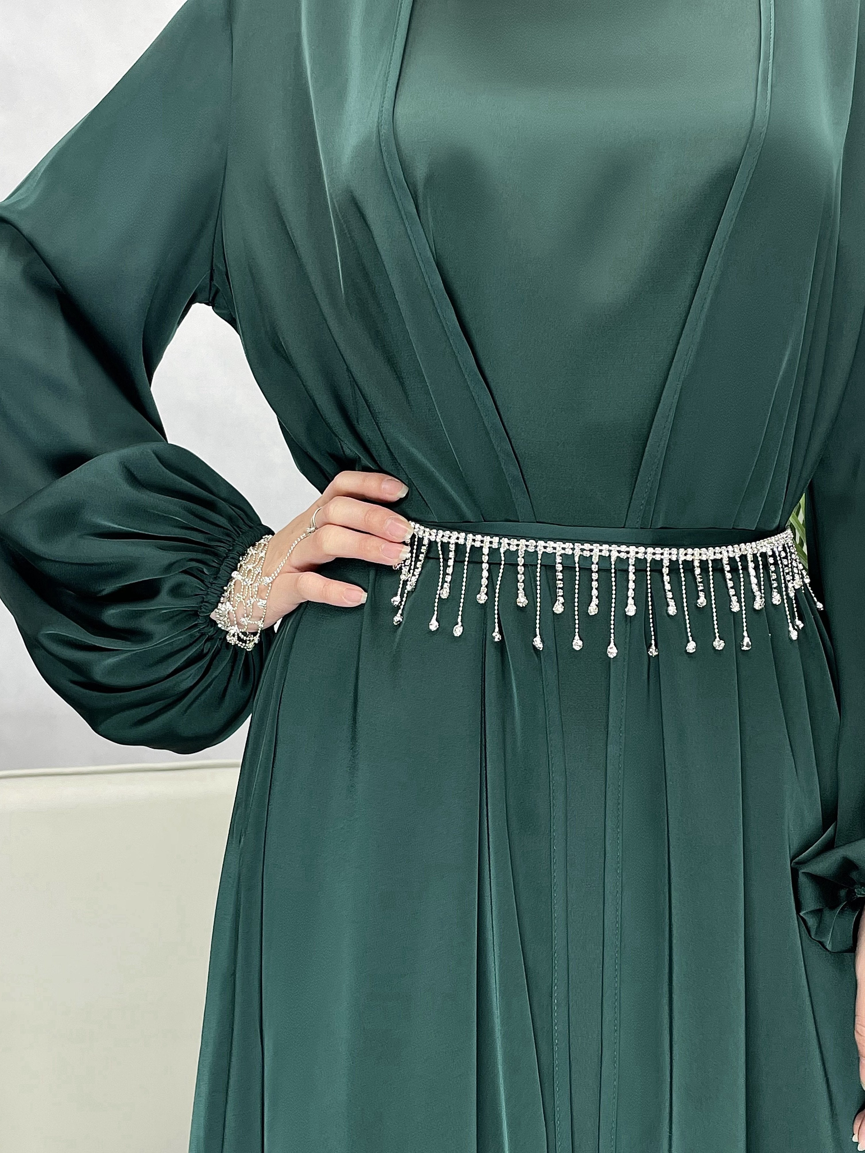 Women's Long Sleeve Solid Abaya